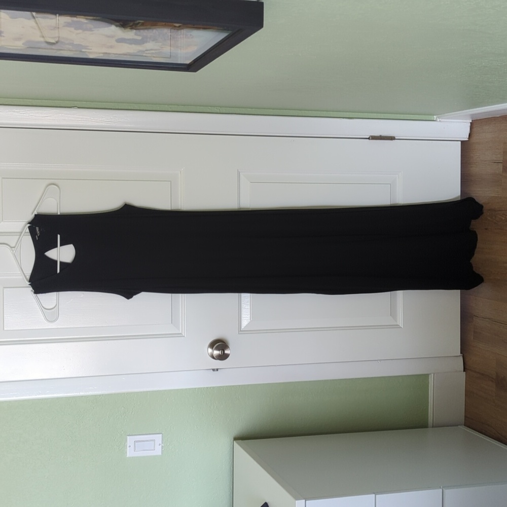 Express Black Maxi with Keyhole Back